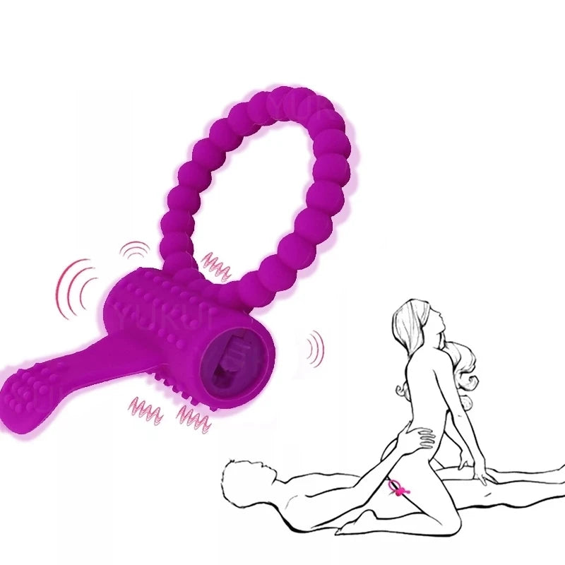 Vibrating cock ring with clitoral stimulator