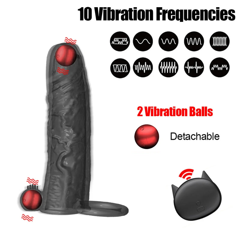 Reusable vibrating condoms for men