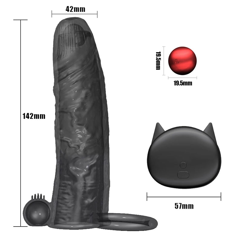 Reusable vibrating condoms for men