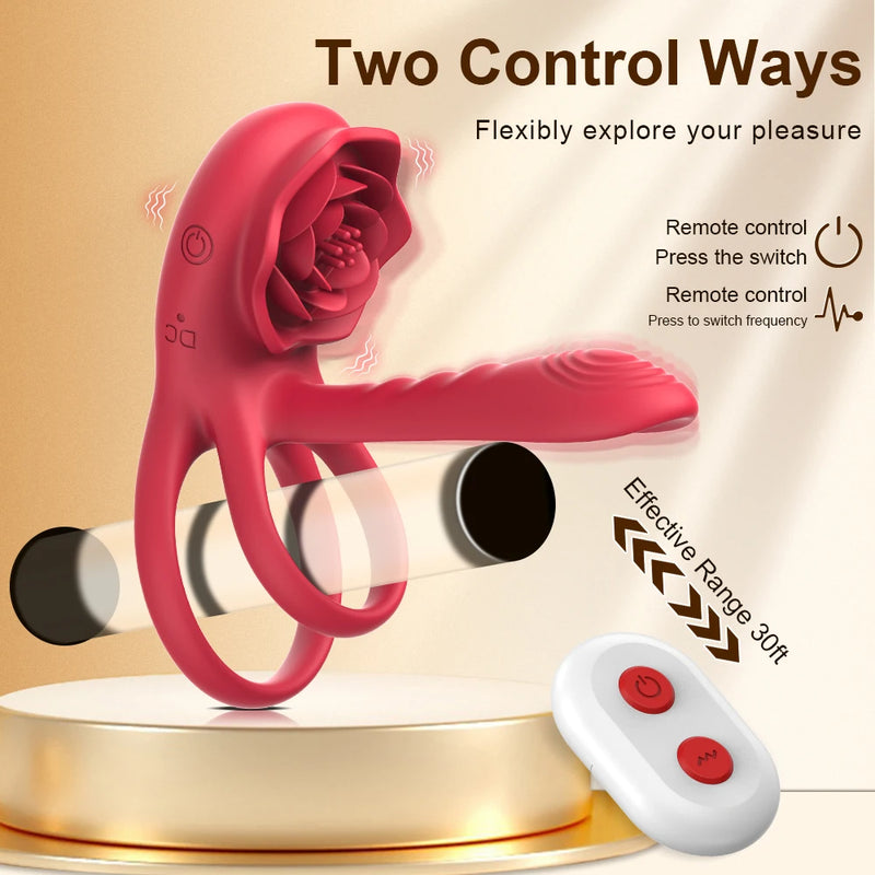 Rose cock clitoral vibrator