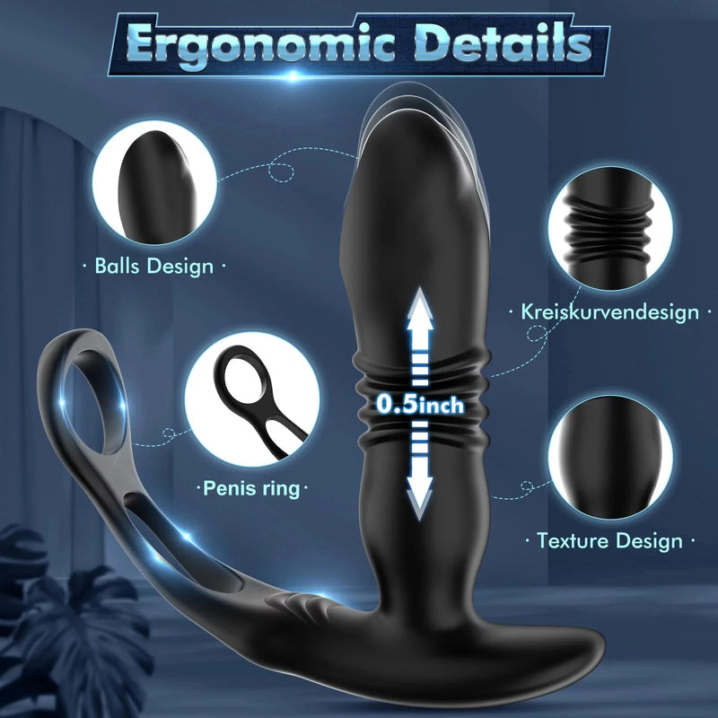 Prostate stimulator anal plug