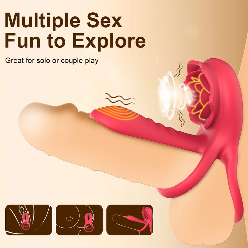 Rose cock clitoral vibrator