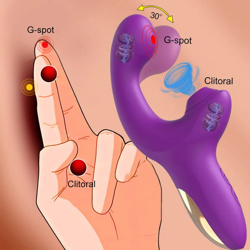G-spot stimulator with suction and vibration