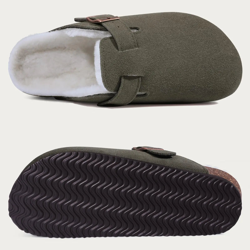 winter suede slippers