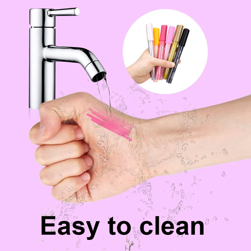 Washable markers for sex play